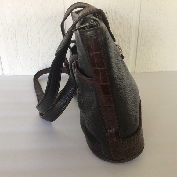 BRIGHTON BLACK LEATHER SHOULDER BAG - Picture 6 of 16